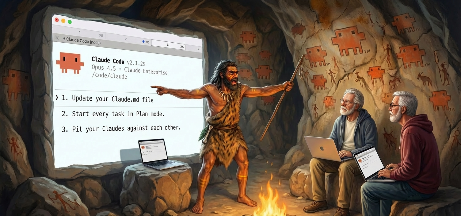 The Creation Myth — the caveman PM teaching developers by the fire
