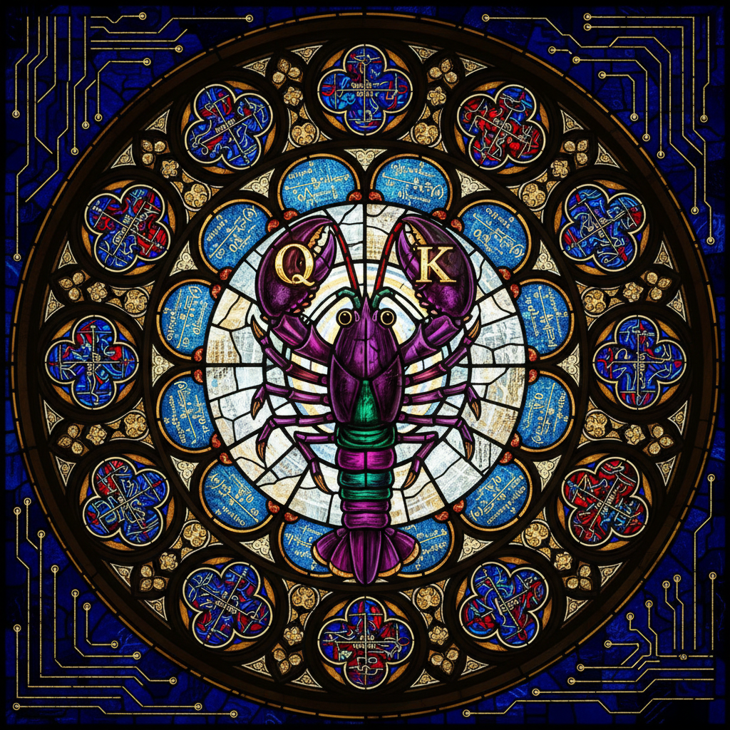 The Attention Window — Gothic attention mechanism as stained glass