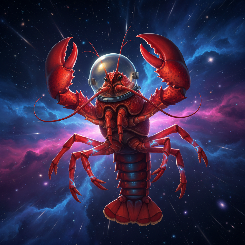 Lobster in Space — Study No. 1 (Rejected Draft)